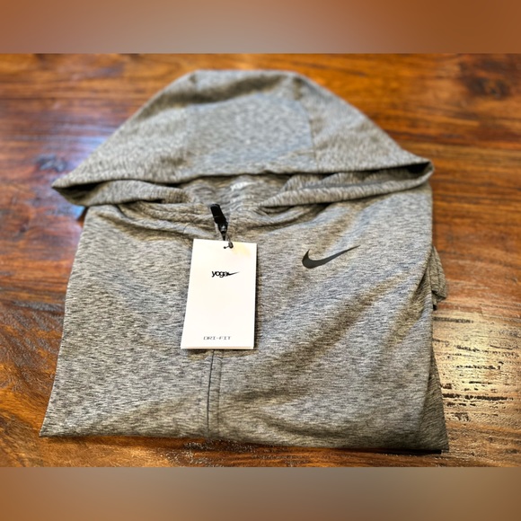 NWT!Nike Dri-Fit Hoodie Full Zip Hyperdry Transcend Black/Heather Size S - Picture 5 of 14